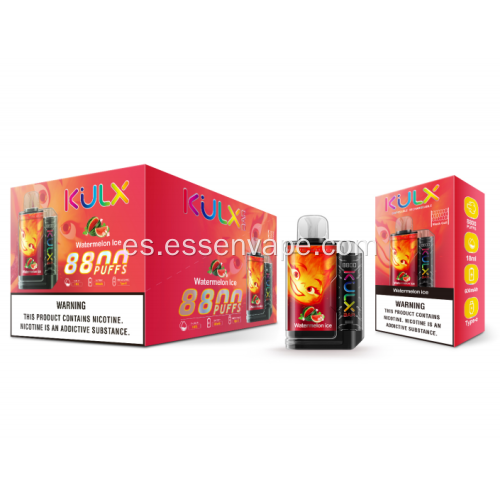 2023 Nuevo Vapor desechable Lanzado Kulx 8800 Puffs